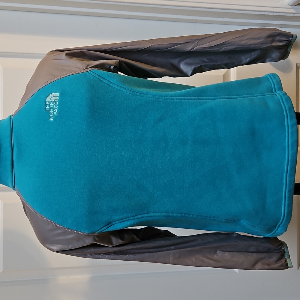 THE NORTH FACE Turquoise and Gray Jacket Coat - Girls M - Picture 2 of 4